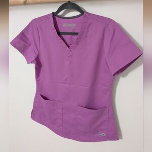 Grey's Anatomy Women's V-Neck Lavender Scrub Top